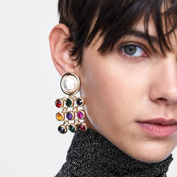 Pearl Party Rainbow Earrings - Picture 1 of 5